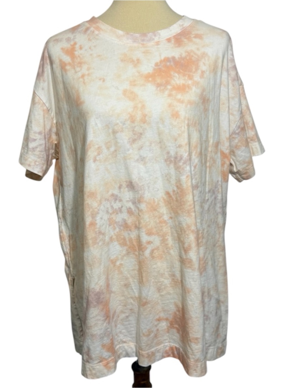 Old Navy Oversized Tie Dye T-Shirt Peach Relaxed Fit - Women’s Size XL